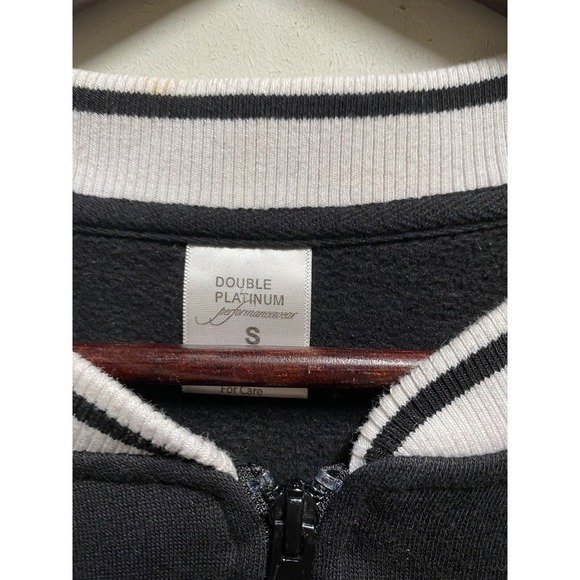 Double Platinum Sequin Varsity Jacket Black Small Dancewear Hip hop - Picture 3 of 4